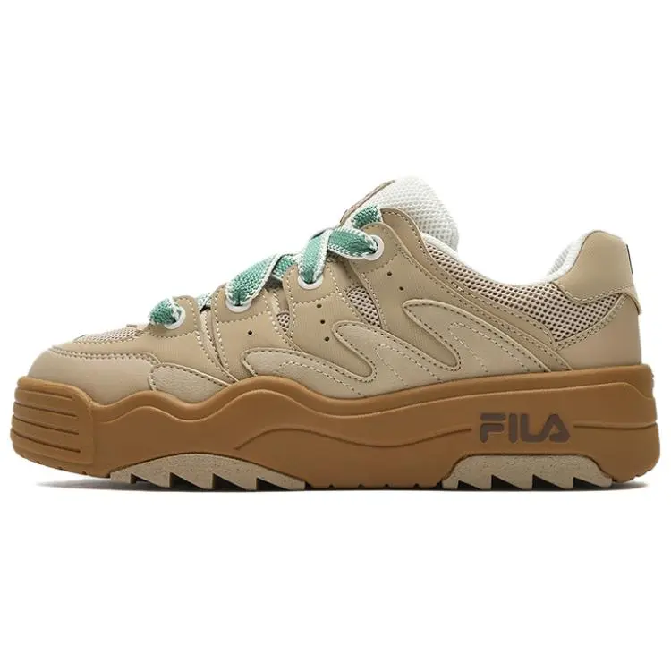FILA Rosetta Abrasion Resistant Lightweight Breathable Height Increasing Low top Skateboard Shoes Women's Brown