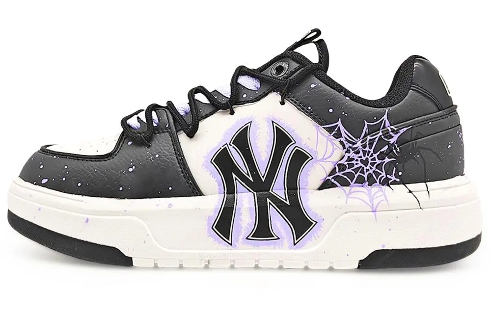 MLB Chunky Liner EIGHT% Unsleepy Abrasion Resistant Low Top Skateboard Shoes Unisex Black Purple