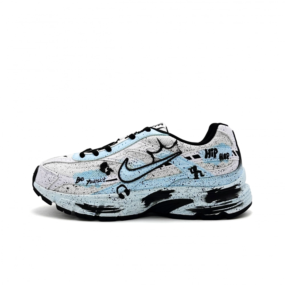 Nike Initiator Cushioning Support Breathable Low top Casual City Commute Running Shoes Unisex Black White Blue