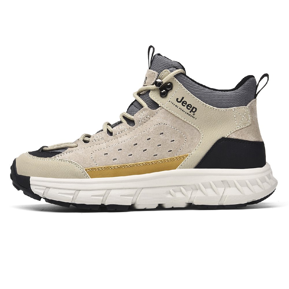 Jeep Mid Top Mountaineering Hiking Shoes Men's Sand