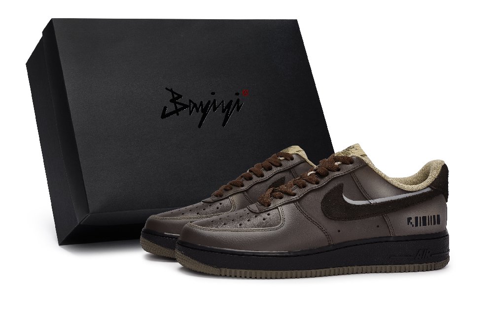 Nike Air Force 1 Skateboard Shoes Unisex Low-Top Black