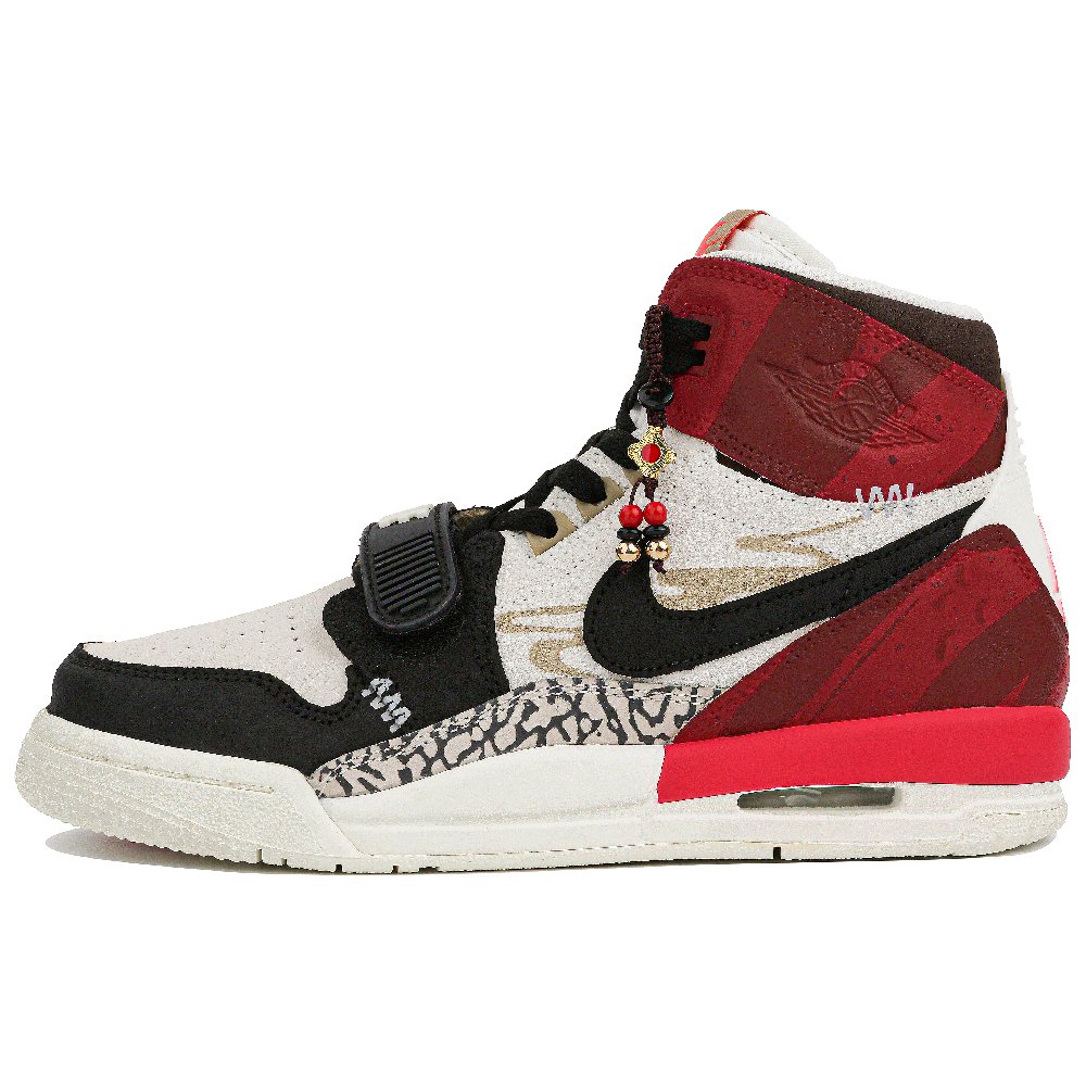 Jordan Legacy 312 High-Top Vintage Basketball Shoes GS Black Red
