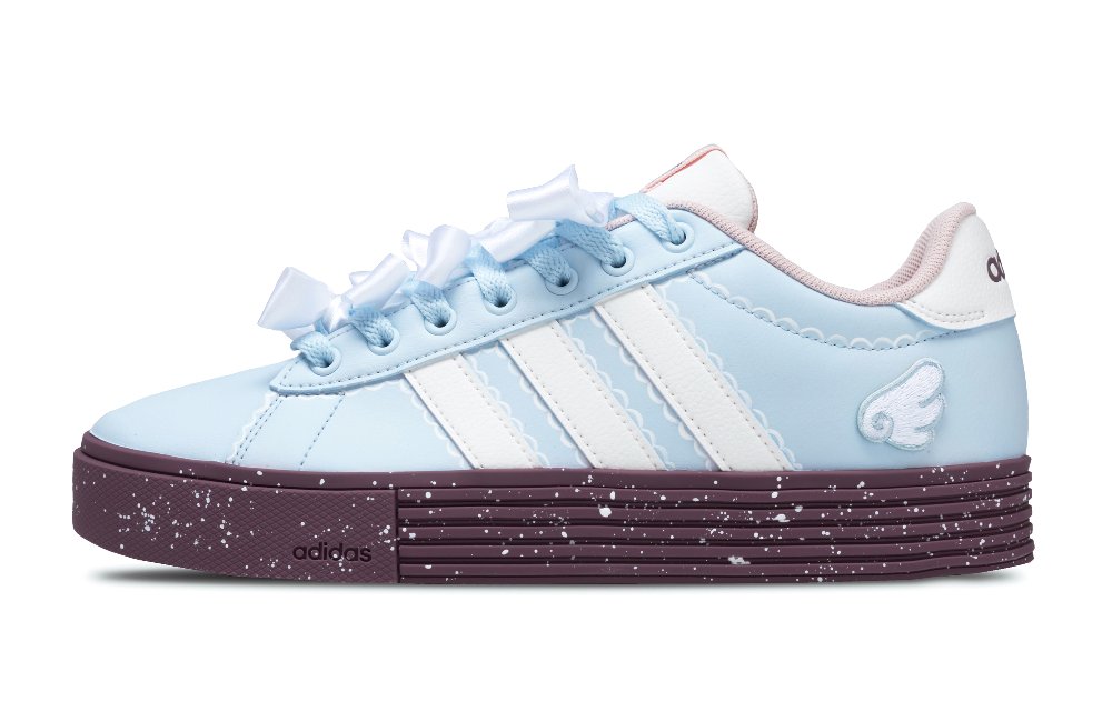 Adidas Daily 4.0 Angel Wings Abrasion Resistant Low Top Skateboard Shoes Unisex Light Blue