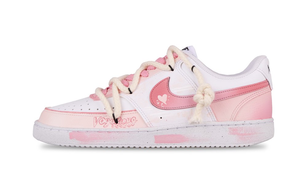 Nike Court Vision 1 Sweet Signal Abrasion Resistant Low Top Skateboard Shoes Men's Pink