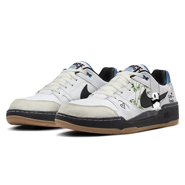 Nike Full Force Slip-Resistant Cushioning Wear-Resistant Low-Top Skateboard Shoes Men's Black White Blue купить в интернет-магазине Yoocart с быстрой доставкой по России.