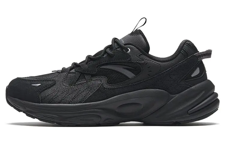 Anta Boundary Exploration Slip Resistant Abrasion Resistant Low top Running Shoes Men's Black