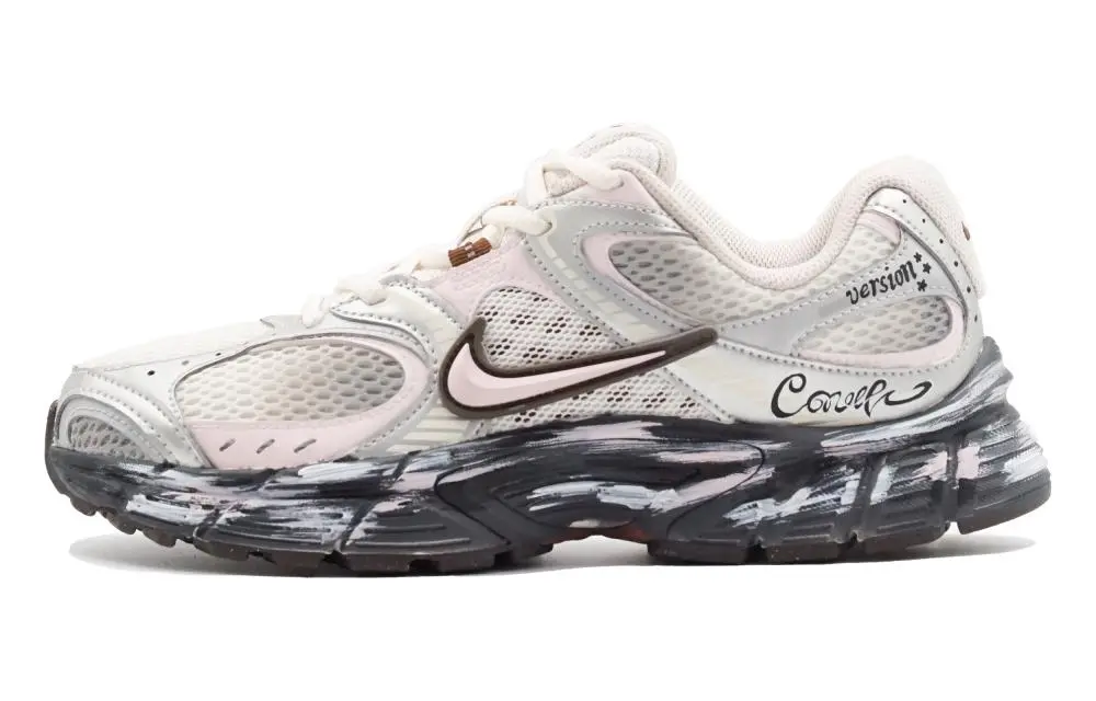 Nike V5 RNR Cushioning, Wear Resistant Low top Running Shoes Unisex Gray Pink