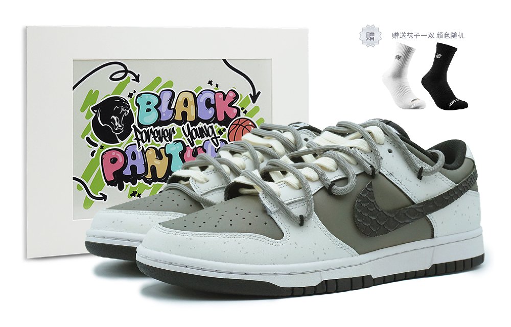 Nike Dunk Skateboard Shoes Men Low-Top Brown/Gray