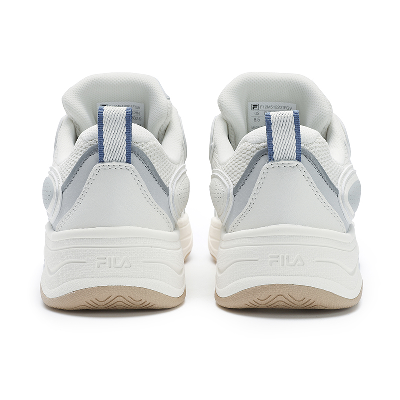 FILA Wear-Resistant Low-Top Skateboard Shoes Men's White Gray
