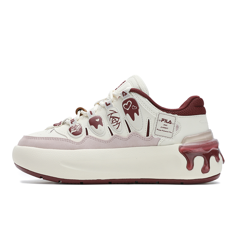 FILA CARROT 2 Cushioning Low-Top Skateboard Shoes Women's White Red