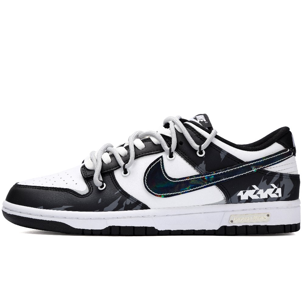 Nike Dunk Realm Of Night Rain Abrasion Resistant Low Top Skateboard Shoes Unisex Black White