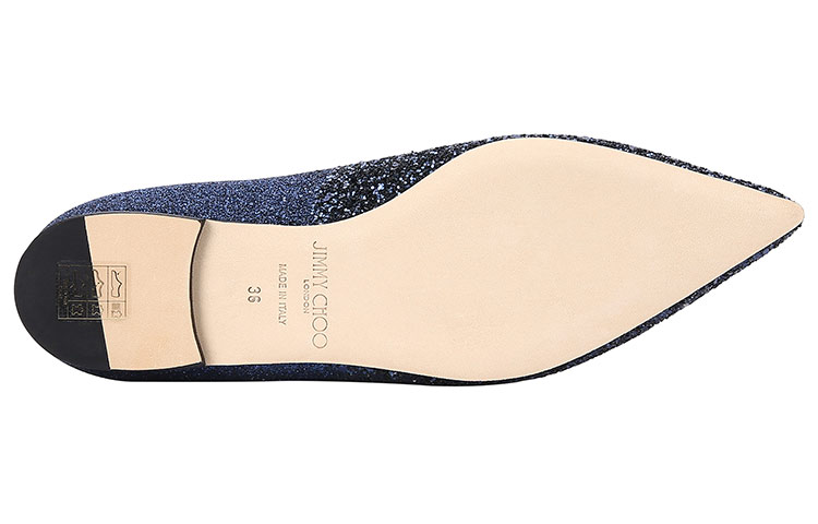 Jimmy Choo LOVE Zhou Yangjie Flat Shoes Women's Blue
