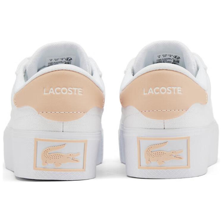 LACOSTE Low-Top Skateboard Shoes Women's White Pink купить в интернет-магазине Yoocart с быстрой доставкой по России.