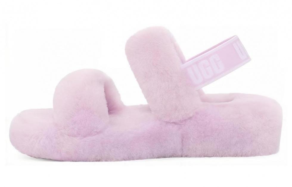 UGG Oh Yeah Furry Slippers Women's Lavender Dusty Purple