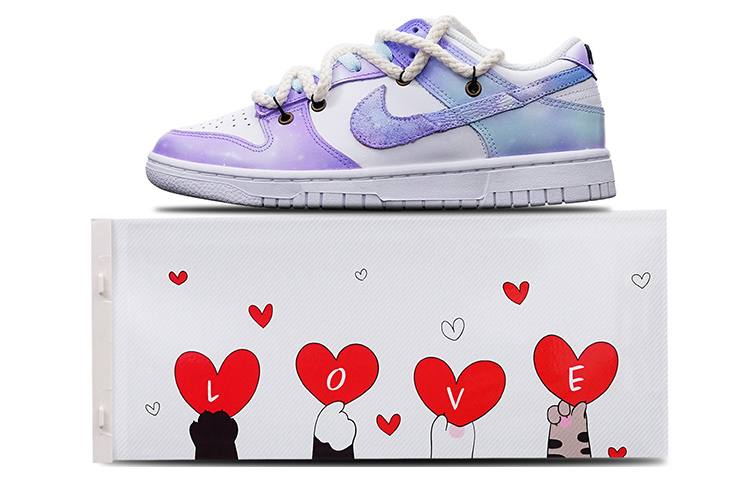 Nike Dunk Skateboard Shoes Women's Low-Top Blue/Purple