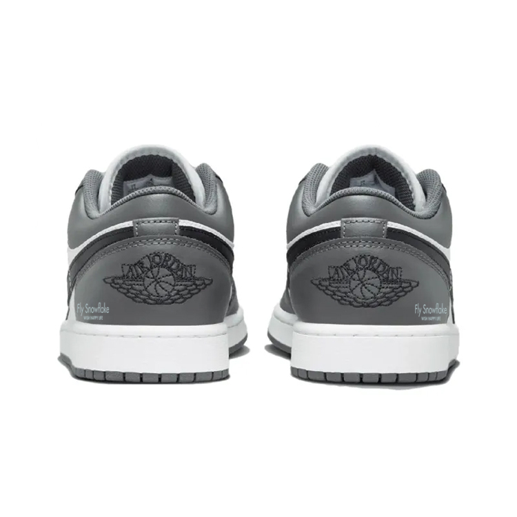 Jordan Air Jordan 1 Cushioning Anti-Slip And Wear-Resistant Low-Top Vintage Basketball Shoes Unisex Gray White