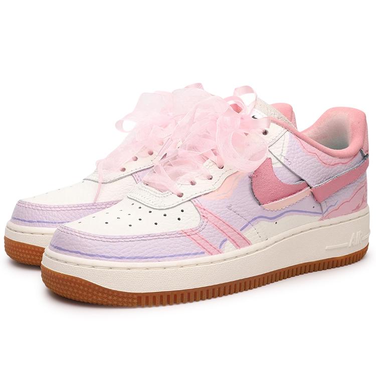 Nike Air Force 1 Low Top Skateboard Shoes Women's Girly Pink купить в интернет-магазине Yoocart с быстрой доставкой по России.