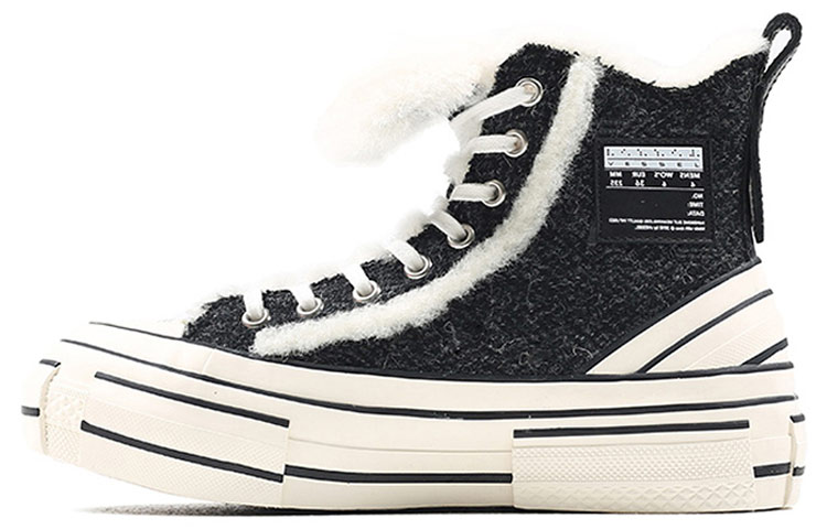 VESSEL G.O.P. Winter Highs Warm Anti-Slip And Wear-Resistant High-Top Skateboard Shoes Unisex Black