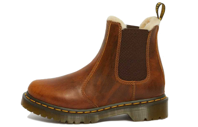 Dr.Martens 2976 Faux Fur Lined Chelsea Boots 'Butterscotch' Women's