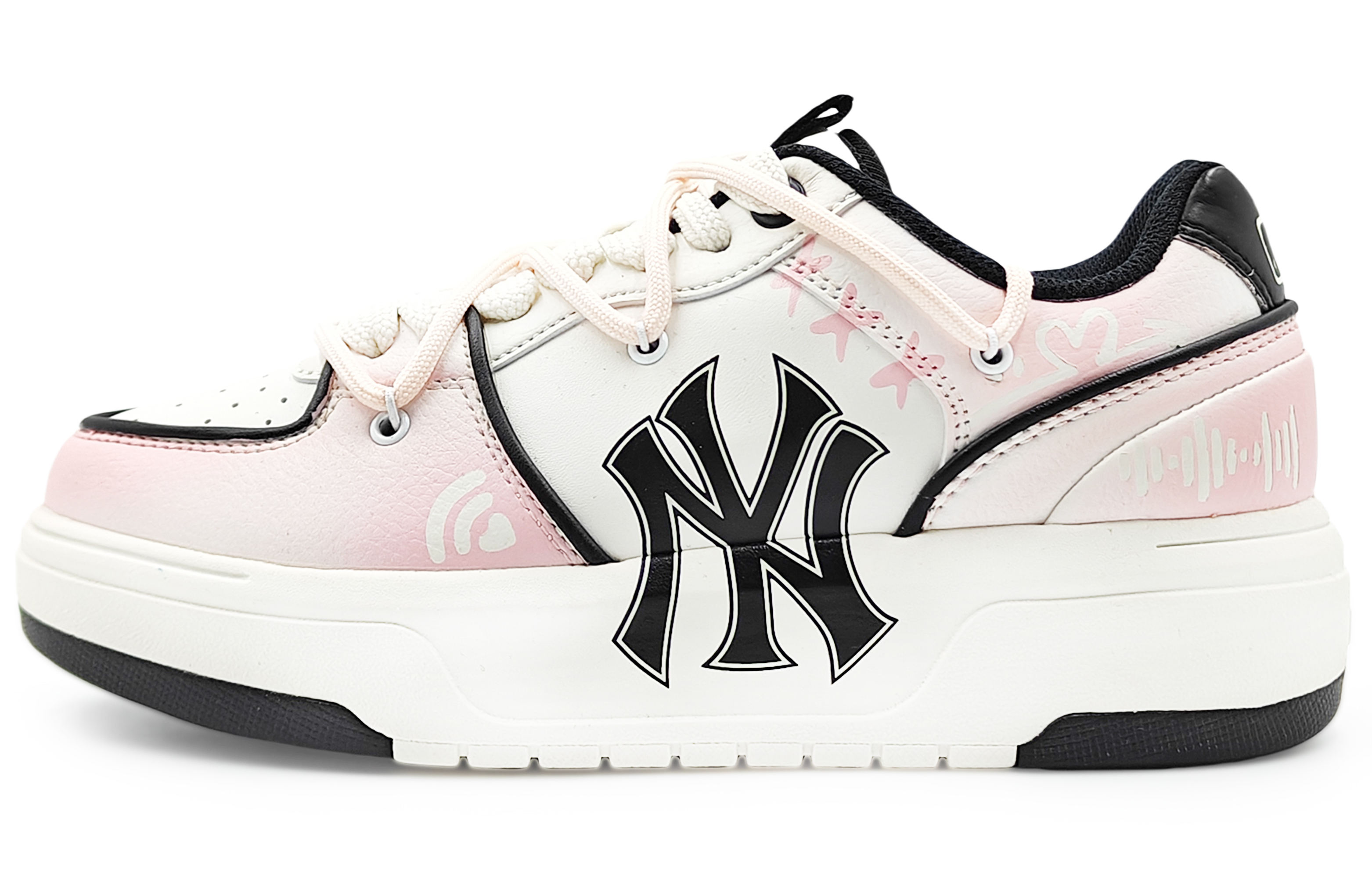 MLB Chunky Liner Abrasion Resistant Low Top Skateboard Shoes Unisex Light Pink купить в интернет-магазине Yoocart с быстрой доставкой по России.