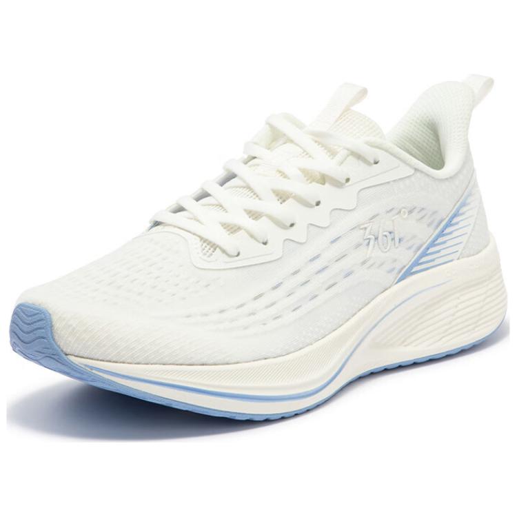 361° Slip Resistant And Breathable Low Top Running Shoes Men's White Blue