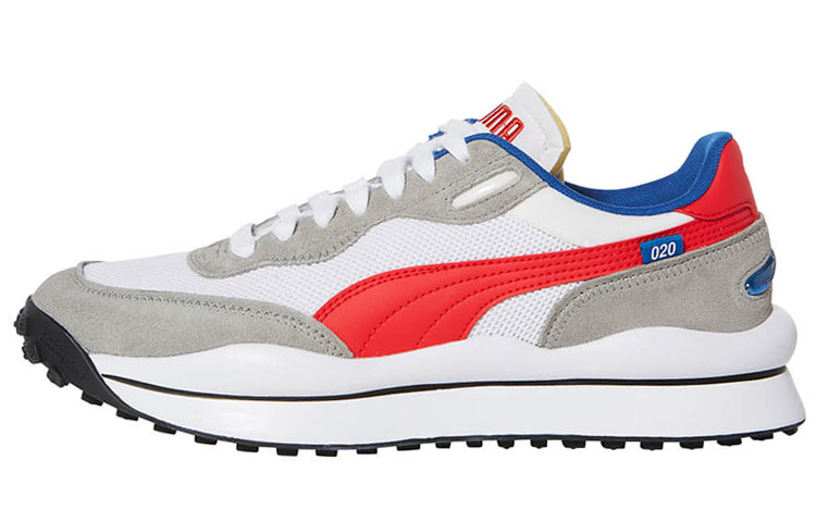 PUMA Style Rider Play On Sd Mesh 'White Scarlet'