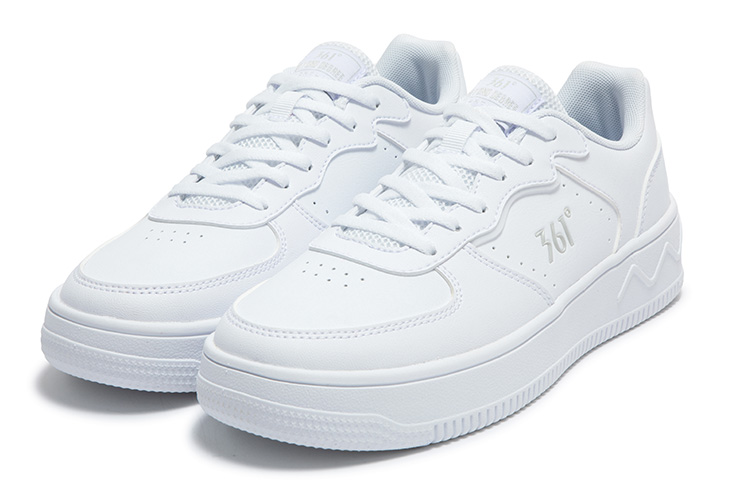 361° Air Force One Anti Slip Wear Resistant Low Top Skateboard Shoes Women's White Gray