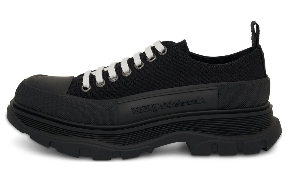 Alexander McQueen Tread Slick Low Lace Up Shoes 'Black White'