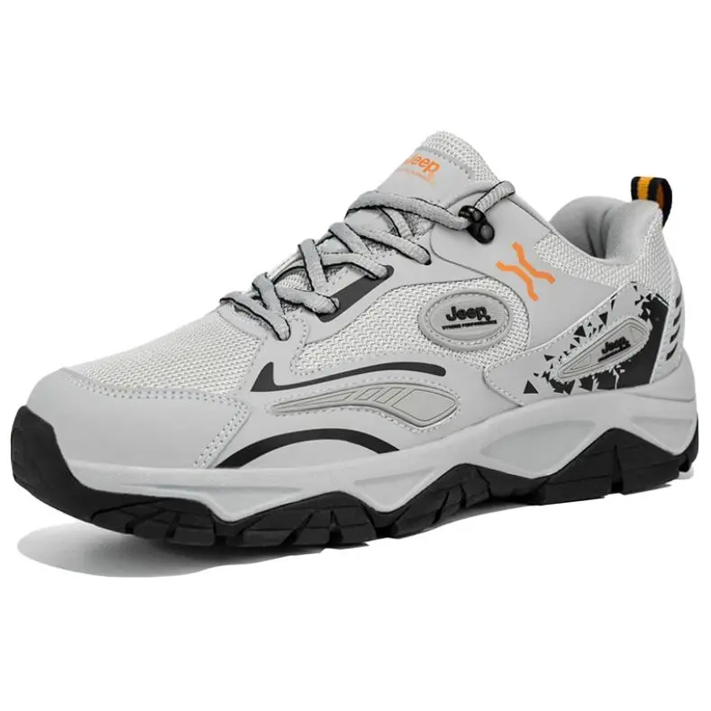 Jeep Low Top Hiking Shoes Men's Light Gray