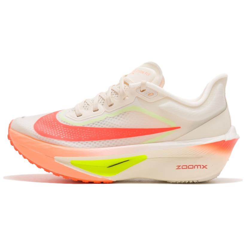 Nike Zoom Fly 6 Breathable Low Top Running Shoes Women's White Orange