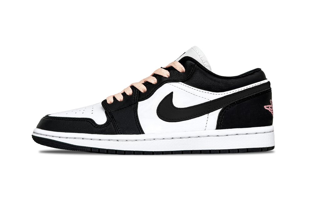 Jordan Air Jordan 1 Dopamine Dressing Spray Gun Low Top Vintage Basketball Shoes Unisex Black White