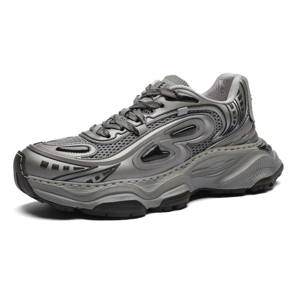 JEEP SPIRIT Low-Top Chunky Sneakers Unisex Graphite Silver