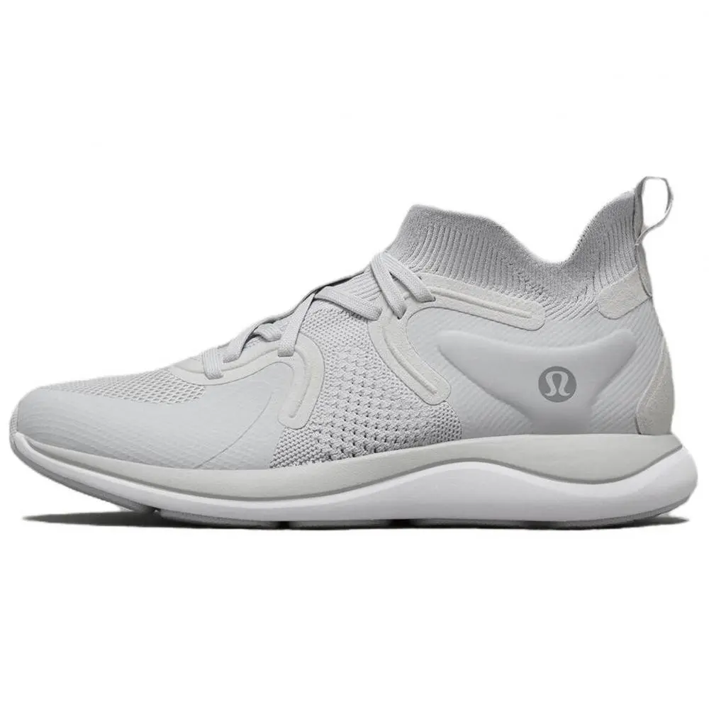 Lululemon Chargefeel Slip Resistant And Breathable Mid top Running Shoes Women's Gray White