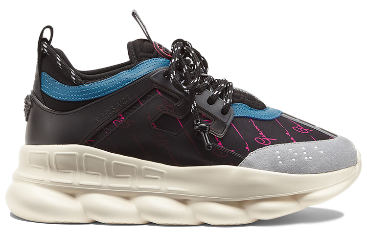 VERSACE Women's Chain Reaction 'Gianni VERSACE Signature Print - Black'