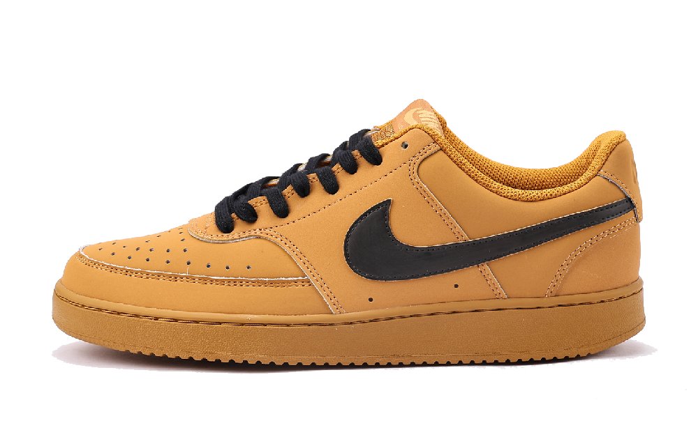 Nike Court Vision 1 Anti-Slip Wear-Resistant Low-Top Skateboard Shoes Unisex Wheat
