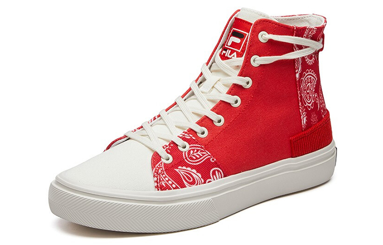 FILA FUSION Canvas Shoes Women's High-Top Dark Blue/Fire Red купить в интернет-магазине Yoocart с быстрой доставкой по России.