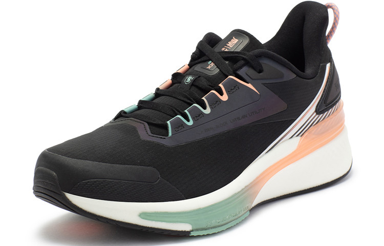 361° Rain Screen 5.0 Anti Slip Wear Resistant Low Top Running Shoes Women's Black Orange