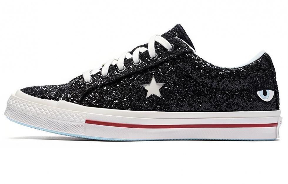 CHIARA FERRAGNI x Converse One Star Anti-Slip Wear-Resistant Low-Top Skateboard Shoes Unisex Black