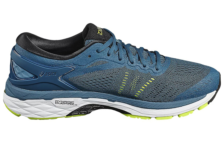 Asics Gel Kayano 24 Abrasion Resistant Low Top Running Shoes Men's Blue Black