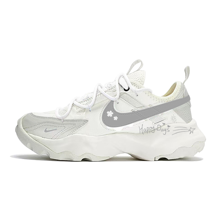 Nike TC 7900 Cushioned Slip Resistant Abrasion Resistant Low Top Casual Shoes Women's White Gray