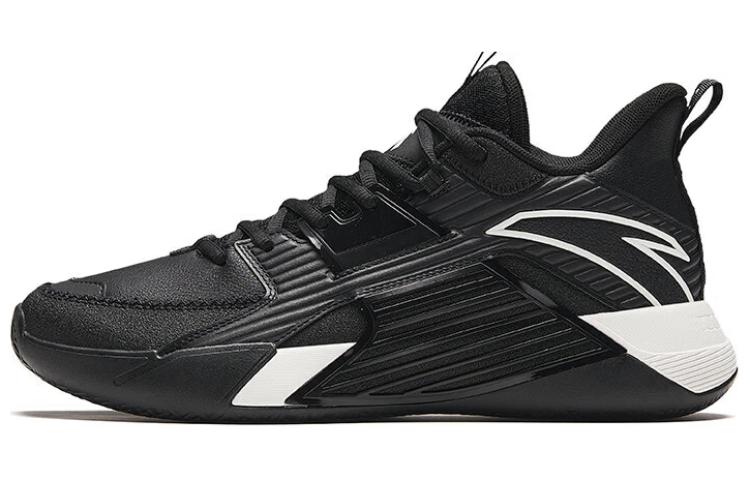 Anta Speedy 3 Durable Breathable Mid-Top Basketball Shoes Men's Black