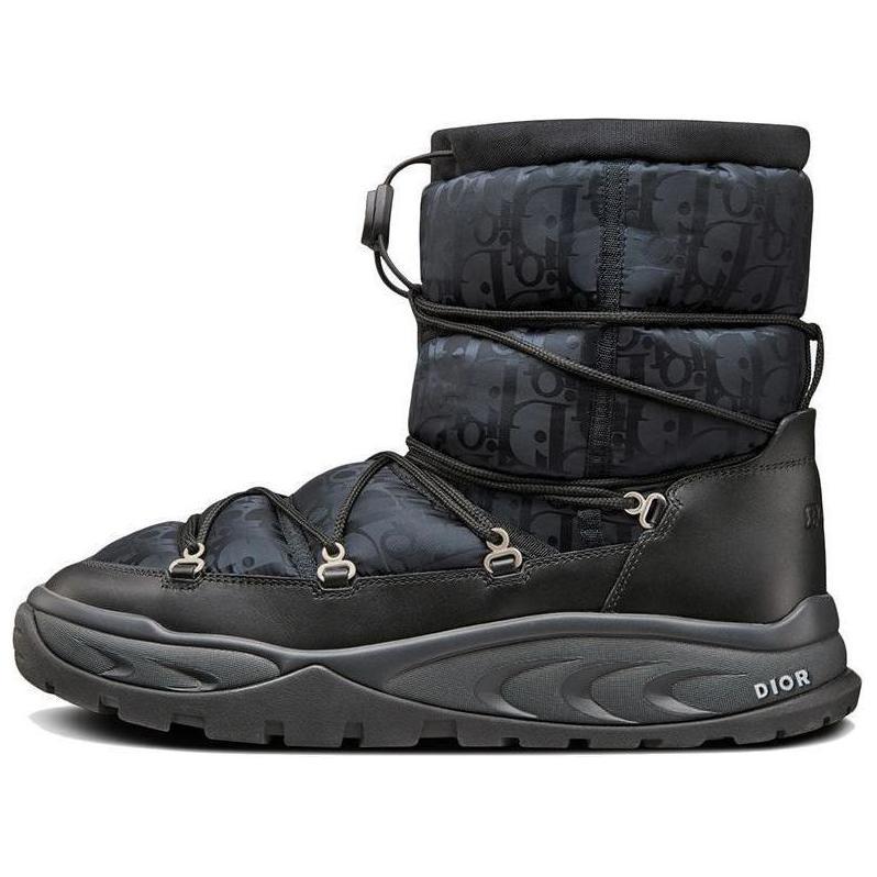 DIOR Snow Ankle Boot Black Oblique Nylon