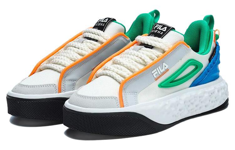 FILA VIVA Abrasion Resistant Low Top Skateboard Shoes Women's White Green Blue купить в интернет-магазине Yoocart с быстрой доставкой по России.