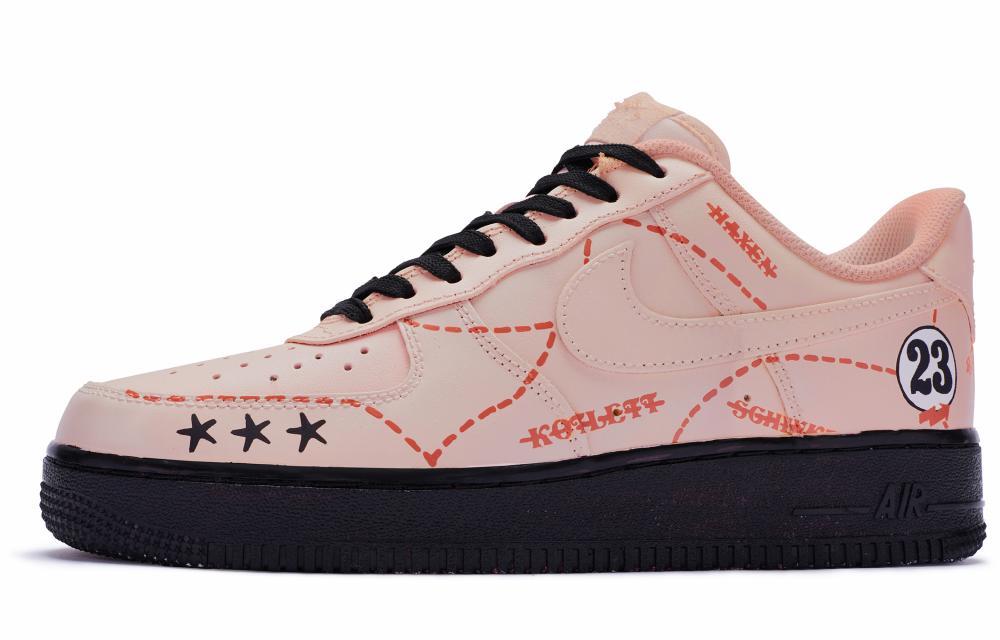Nike Air Force 1 '07 Low Top Skateboard Shoes Men's Pink Black White