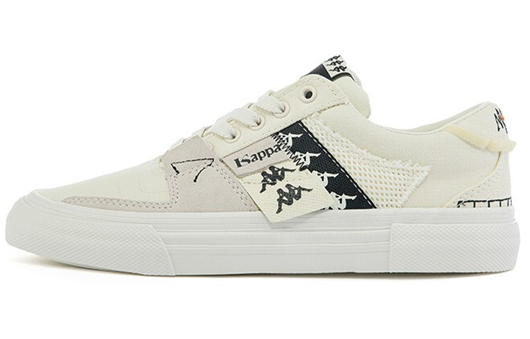 Kappa Durable Lightweight And Breathable Low-Top Skateboard Shoes Unisex Black White