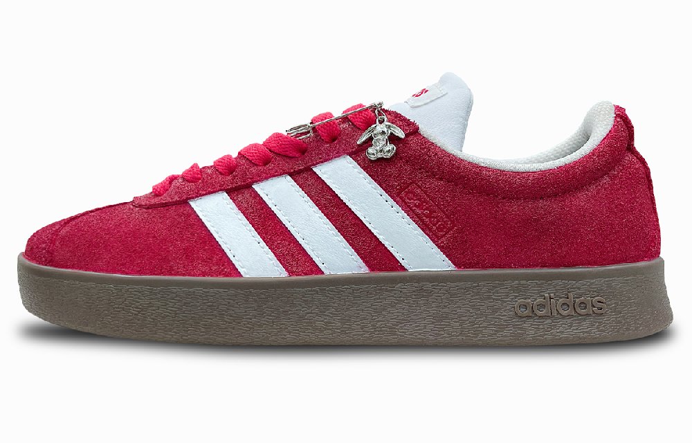 Adidas Neo VL Court 2.0 Anti Slip Wear Resistant Low Top Skateboard Shoes Unisex Red