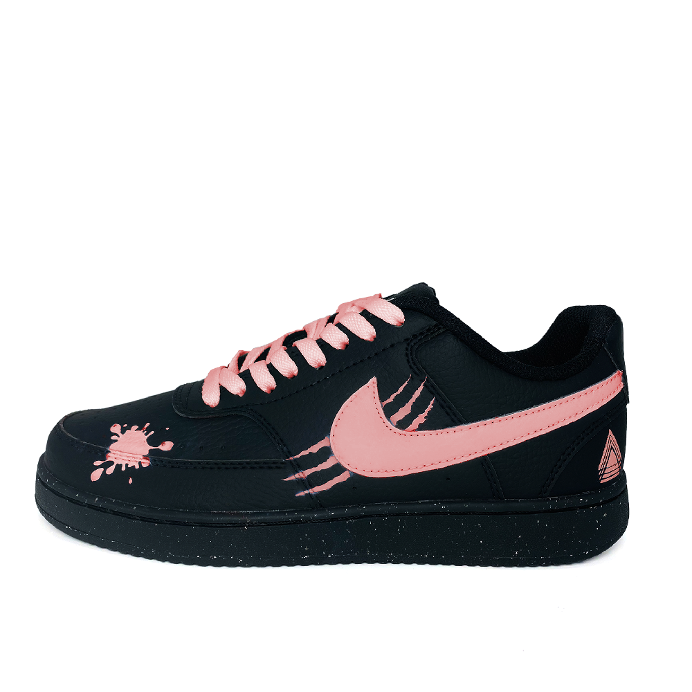 Nike Court Vision Non-slip Lightweight Low-Top Skateboard Shoes Unisex Black Pink