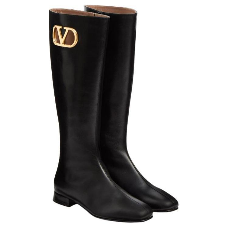 Valentino VLogo Signature Knee high Boots Women's Black
