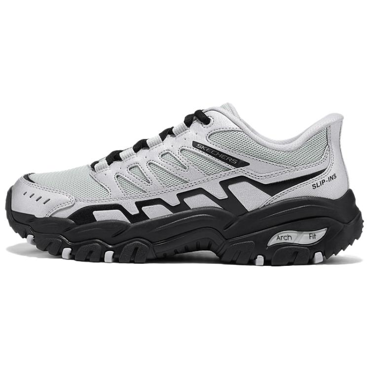 Skechers OUTDOOR MENS Abrasion Resistant Low Top Hiking Shoes Men's Gray Black