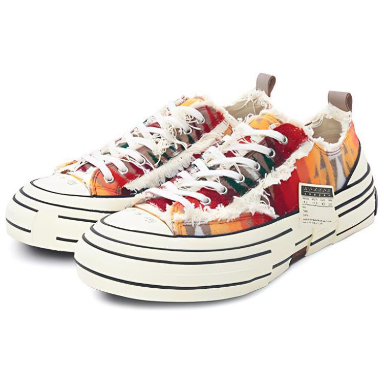 VESSEL G.O.P. Lows Colored Figuredstripe Low-Top Skateboard Shoes Unisex Orange Green Pastel